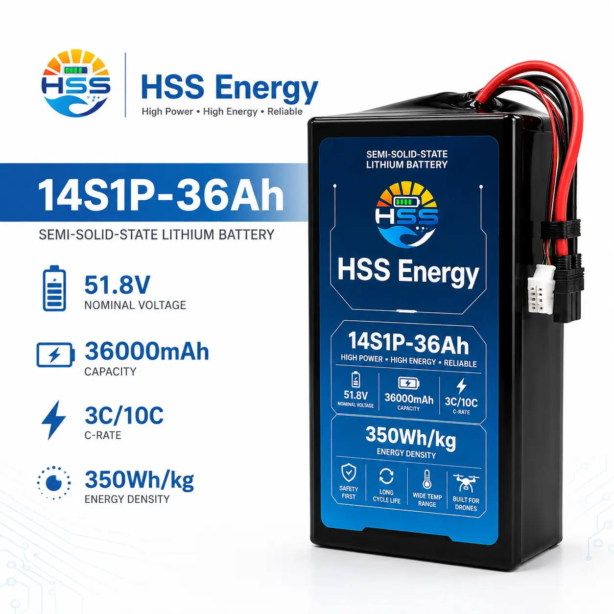 แบตเตอรี่ UAV 14S 36000mAh