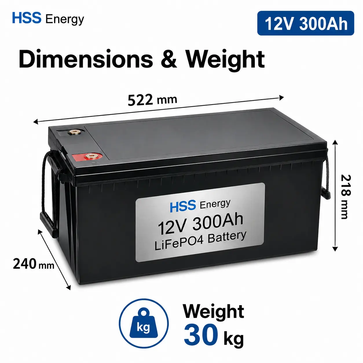 12V 300Ah LiFePO4 Battery