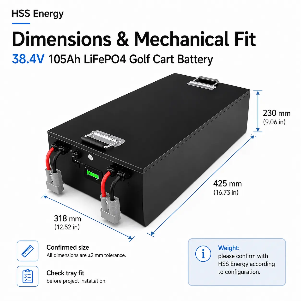 36V 105Ah Golf Cart Lithium Battery