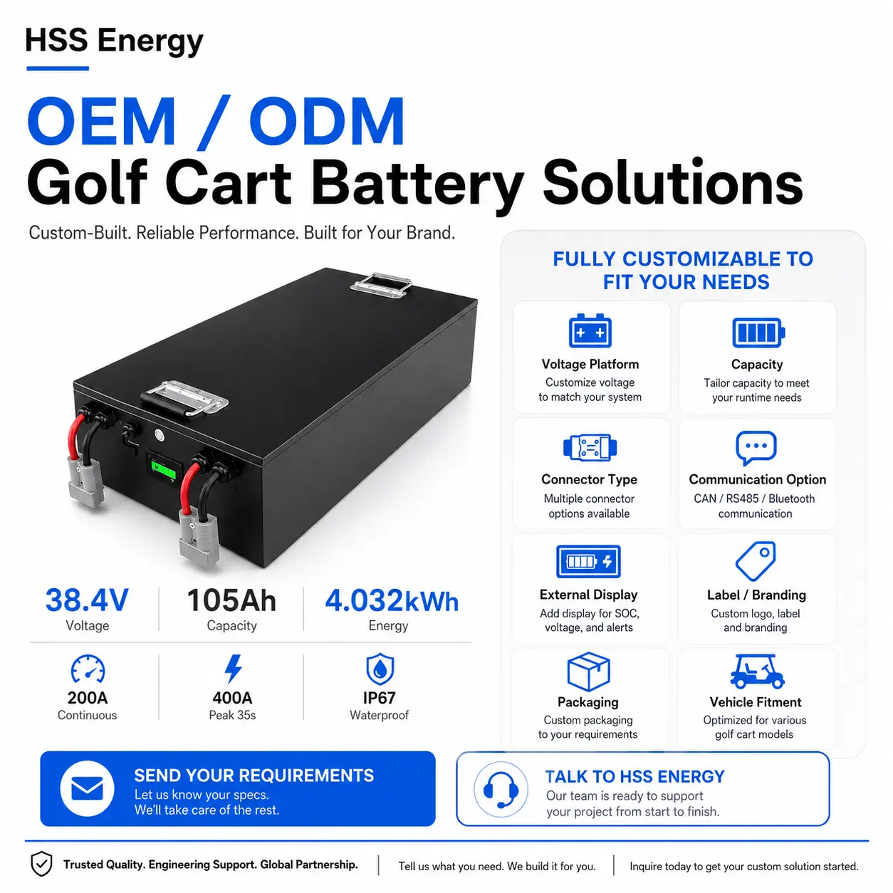 36V 105Ah Golf Cart Lithium Battery